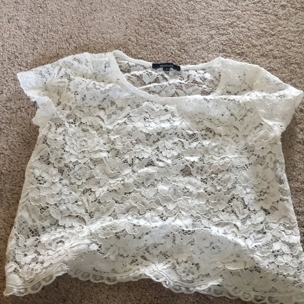White lace top
